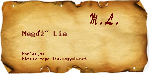 Megó Lia névjegykártya